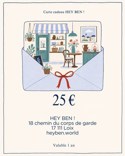 Carte cadeau Hey Ben d'une valeur de 25€