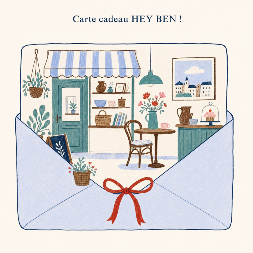 carte cadeau pour offrir des produits Hey Ben