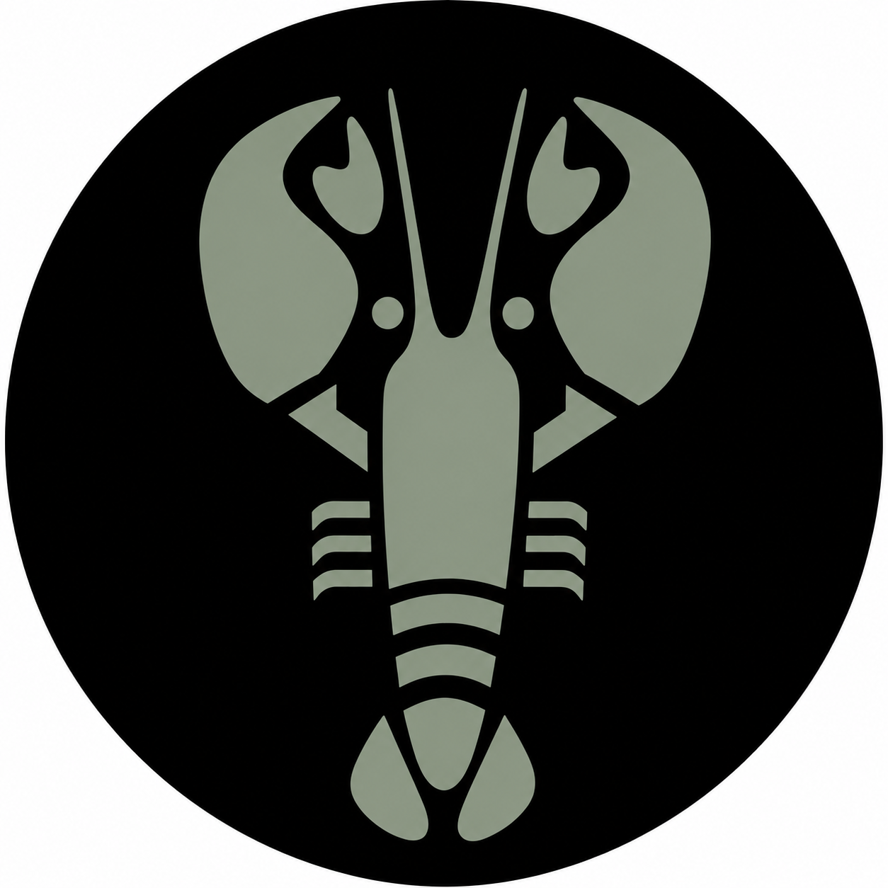 Assise en contreplaqué bouleau et linoléum motif homard vert sauge  sur fond noir. Produit fabriqué par Hey Ben !, atelier d'ébénisterie à Loix sur l'île de ré fondé par Benoît Maltier
