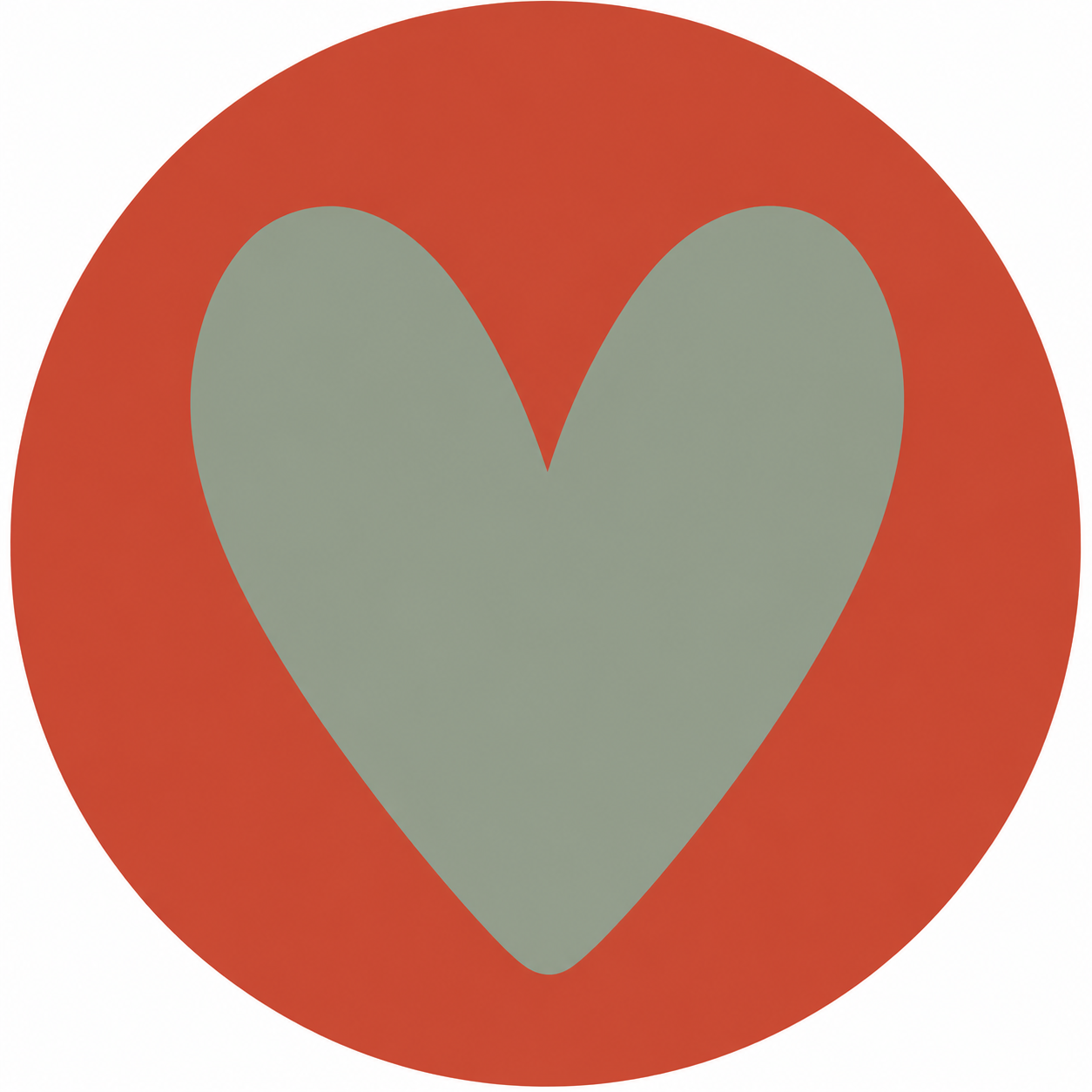 Assise en contreplaqué bouleau et linoléum motif coeur vert sauge sur fond rouge. Produit fabriqué par Hey Ben !, atelier d'ébénisterie à Loix sur l'île de ré