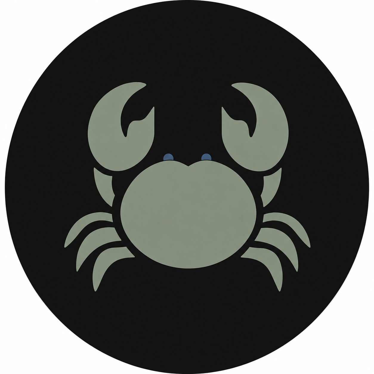 Assise en contreplaqué bouleau et linoléum motif crabe vert sur fond noir. Produit fabriqué par Hey Ben !, atelier d'ébénisterie à Loix sur l'île de ré