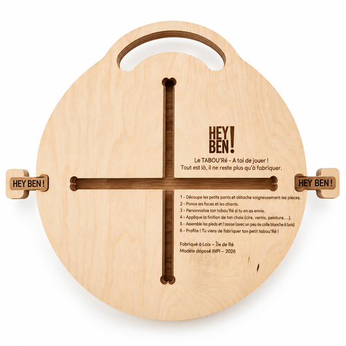 Instruction sur l'assise du kit DIY tabouret conçu par HEY BEN !